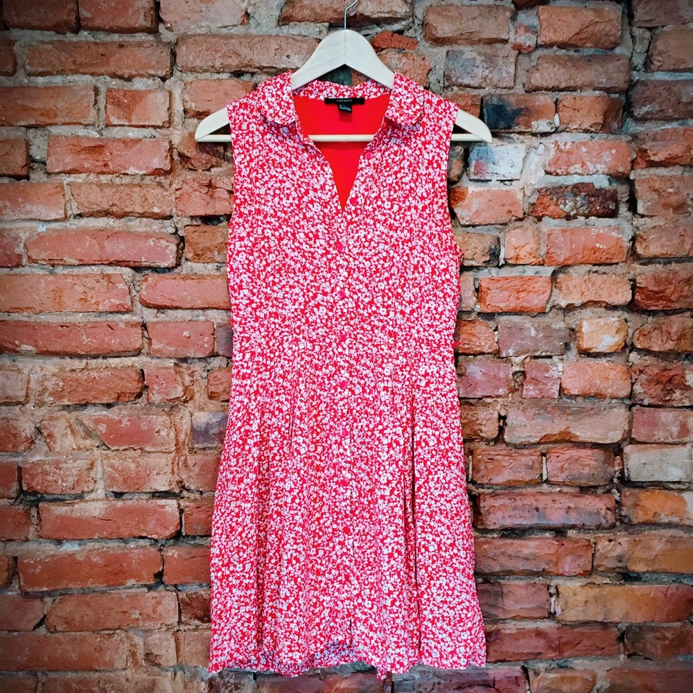 Floral button up dress